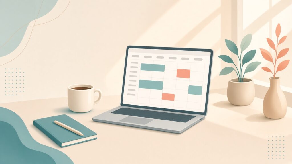 Calendar day brief illustration